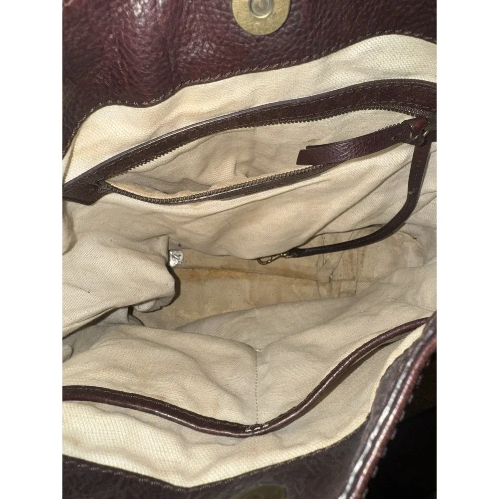 Vintage 2008 Michael Kors Collection‎ Burgundy Brown Leather Hobo Bag - Picture 9 of 9